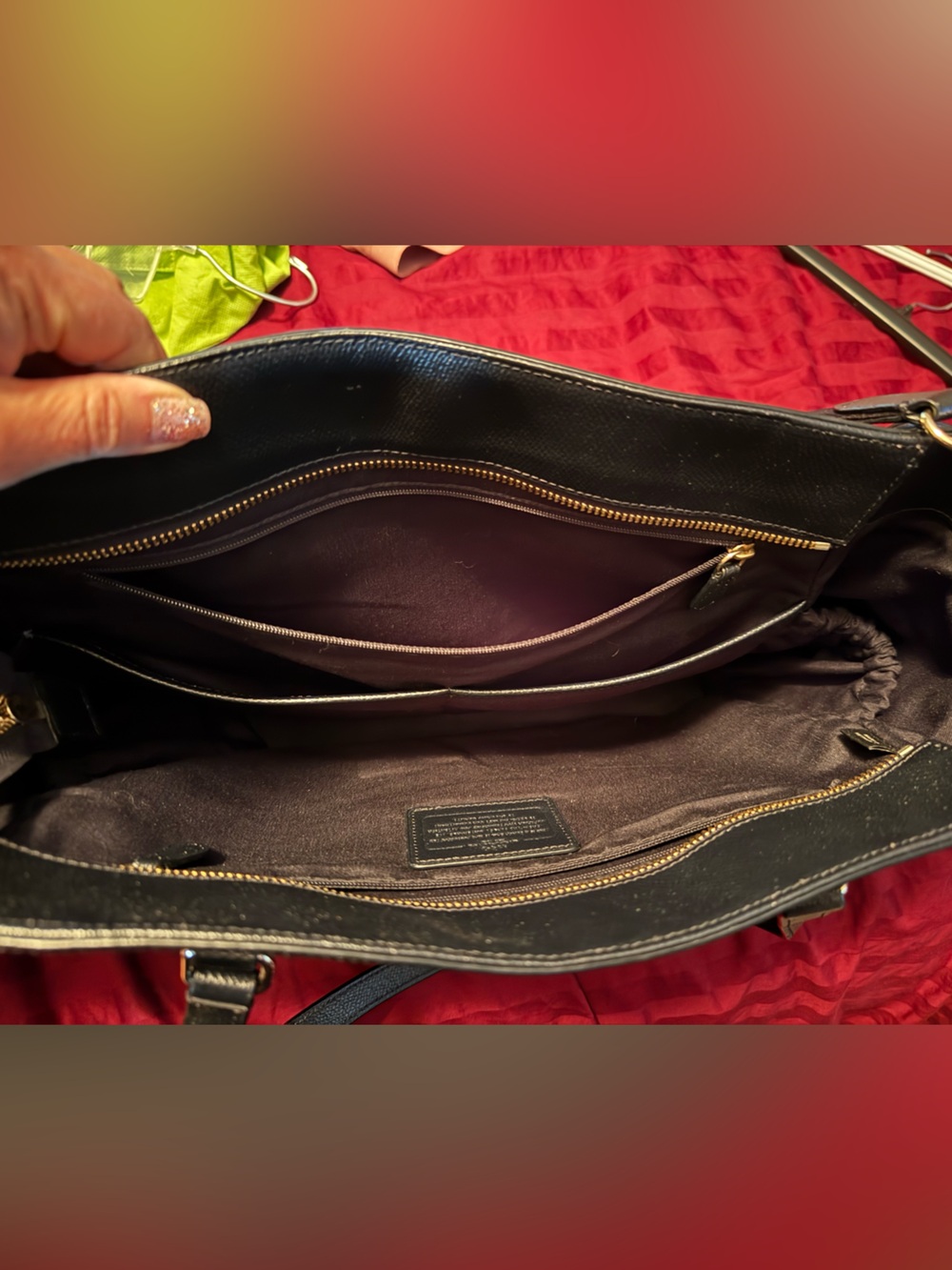 Coach Black “Baby Bag” Diaper Bag with Adjustable Strap - Picture 3 of 5